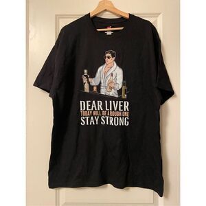 Archer dear liver today will be tough Men's T-shirt size XL